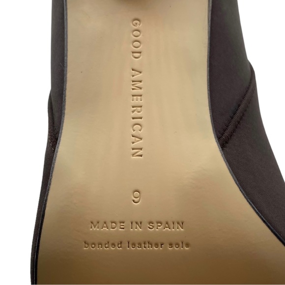 Good American Boot High Kickstand Chocolate Brown Neoprene Leather Sole Size 9 - Picture 7 of 9